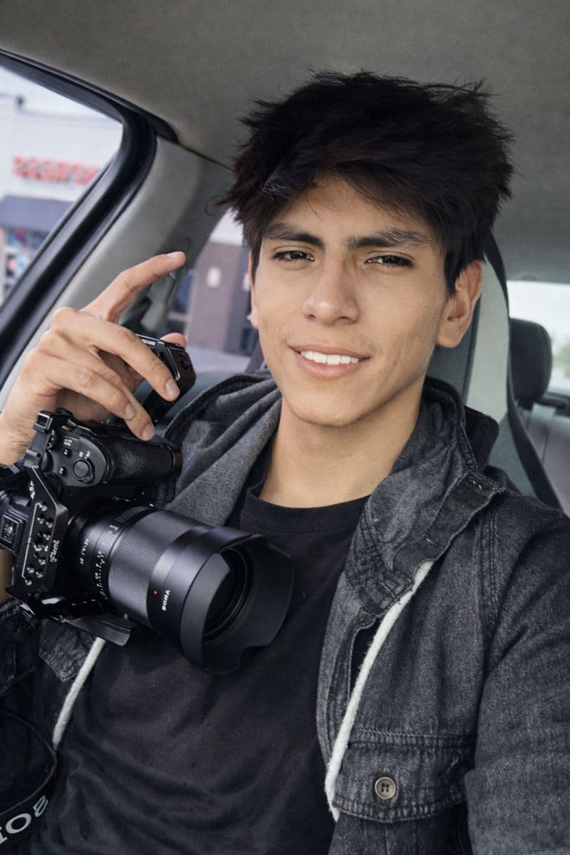 David behind the camera